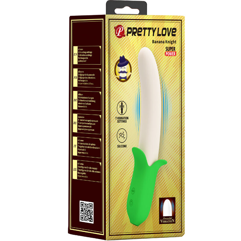 PRETTY LOVE - Banana Knight Silikonvibrator Lysegrønn