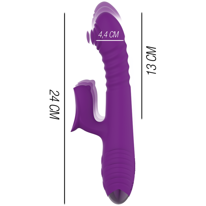 INTENSE - Iggy Up & Down Vibrator med klitorisstimulator