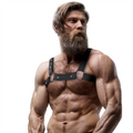 FETISH SUBMISSIVE ATTITUDE - Justerbart Sports-brystharness i Neopren for Menn