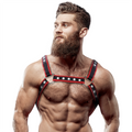 FETISH SUBMISSIVE ATTITUDE - Bulldog Bryst-harness for menn Øko-skinn