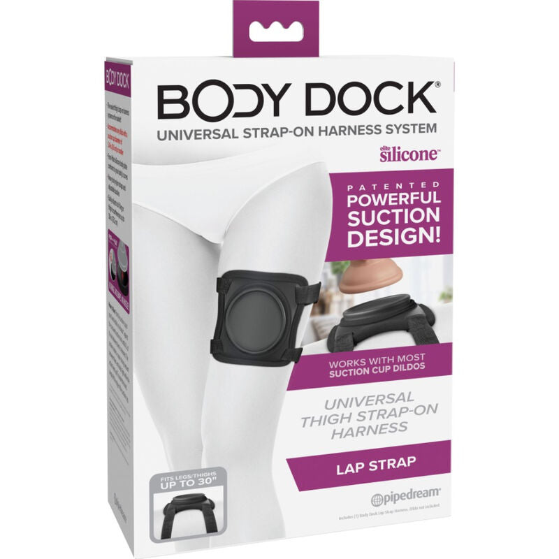 PIPEDREAM - Body Dock Lap Strap Strap-on-sele med sugekopp