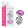 INTENSE - Aluminium Analplugg med krystall Rosa L