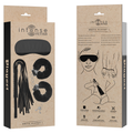 INTENSE - Fetish Erotic Playset 1 med håndjern, øyemaske og flogger