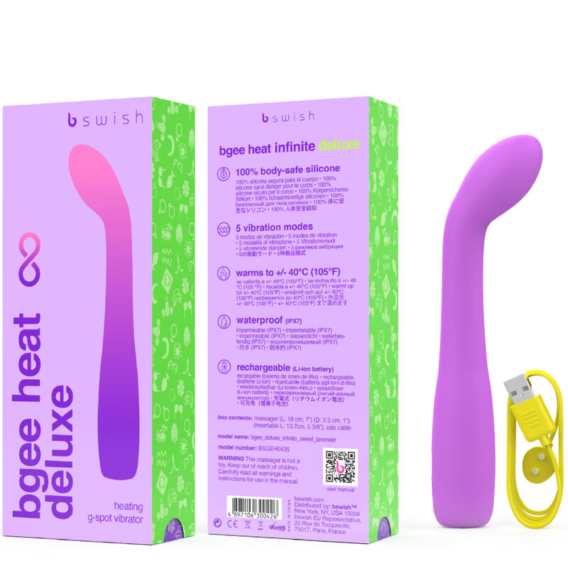 B SWISH - Bgee Heat Infinite Deluxe Oppladbar Vibrator med Varme Lavendel
