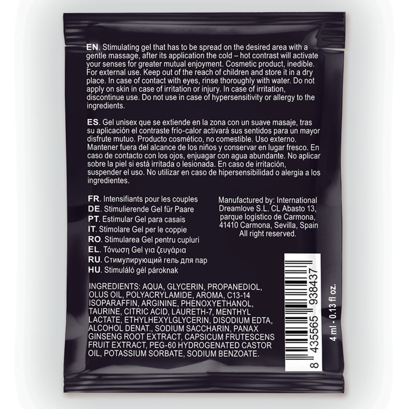 SPARTAN - Male Enhancer Stimulerende gel Varme-/kjøleeffekt 4 ml