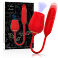 MIA - Amalfi Dobbel Massasjestav med Suging & Opp-og-ned Analstimulering