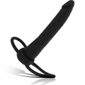 MYTHOLOGY - Cobi Onyx Analdildo med Penis- og Testikkelring Sort 13,5 cm