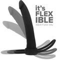 MYTHOLOGY - Cobi Onyx Analdildo med Penis- og Testikkelring Sort 13,5 cm
