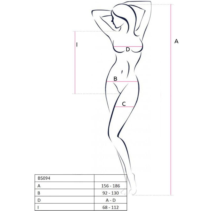 PASSION - Bodystocking Hvit