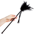 SECRETPLAY - Fjær-tickler Sort 40 cm