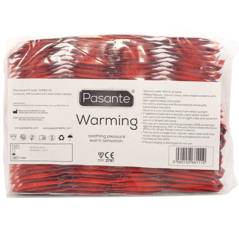 PASANTE - Warming Kondomer Storpakning 144 stk