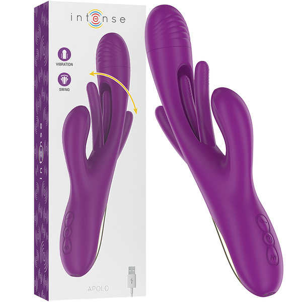 INTENSE - Apolo Oppladbar Multifunksjonsvibrator med Oscillerende Tunge