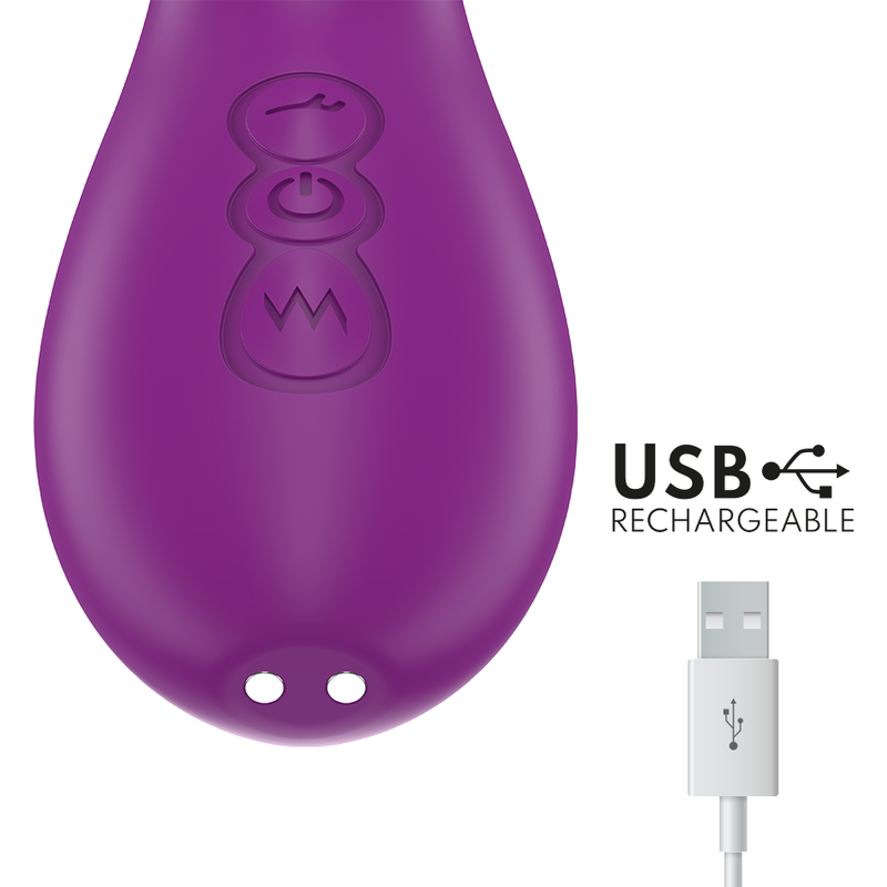 INTENSE - Ateneo Oppladbar Multifunksjonsvibrator med Oscillerende Tunge & Suger