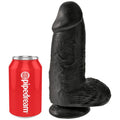 KING COCK - Chubby Realistisk Dildo Sort 23 cm