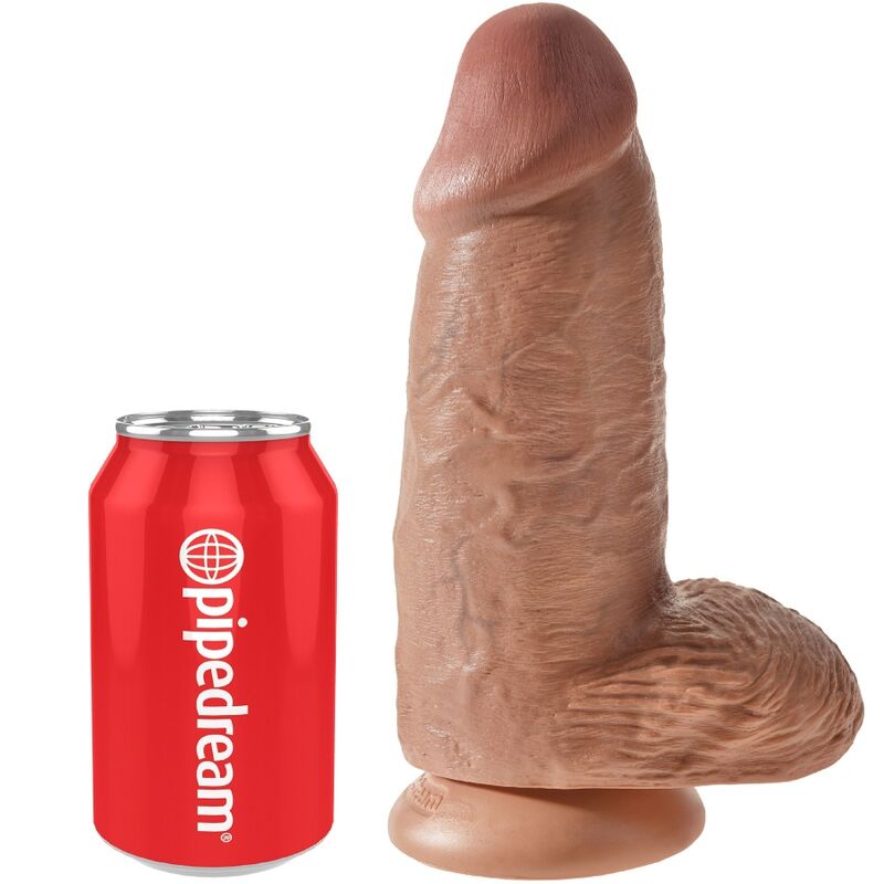 KING COCK - Chubby Realistisk Dildo Karamell 23 cm