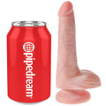 KING COCK - Realistisk Dildo med Baller Lys Hud 13,5 cm