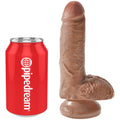 KING COCK - Realistisk Dildo med Baller Karamell 13,2 cm