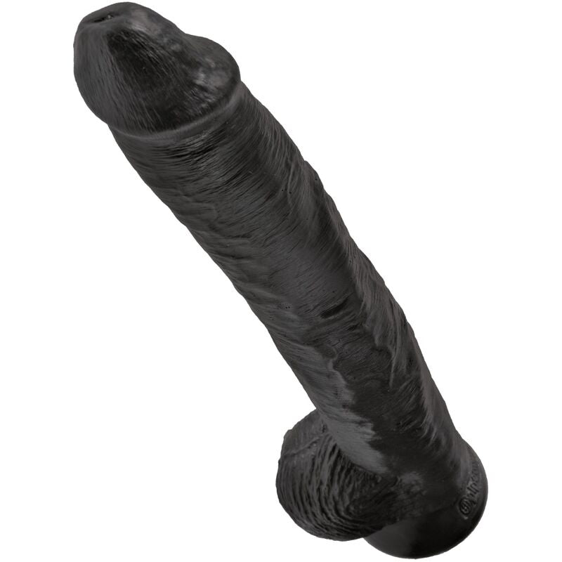 KING COCK - Realistisk Dildo med Baller Sort 30,5 cm