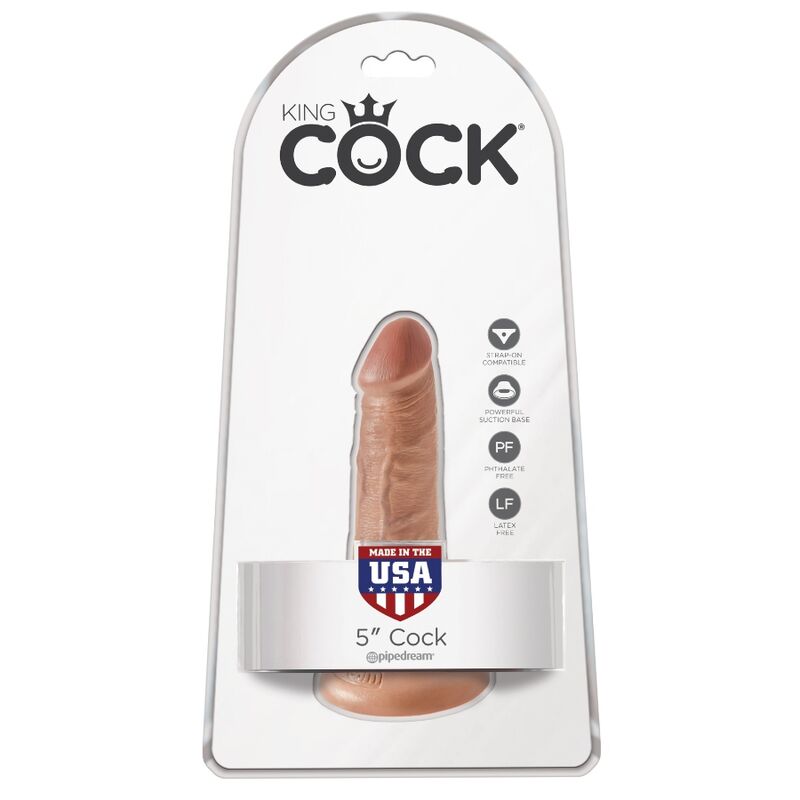 KING COCK - Realistisk Dildo Karamell 12 cm