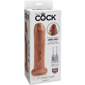 KING COCK - Uncut Realistisk Dildo med Forhud Karamell 17,8 cm