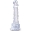 KING COCK - Clear Realistisk dildo med testikler 15,2 cm
