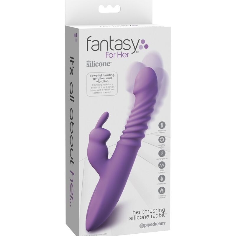 FANTASY FOR HER - Rabbitvibrator med Varme, Støt og Vibrasjon
