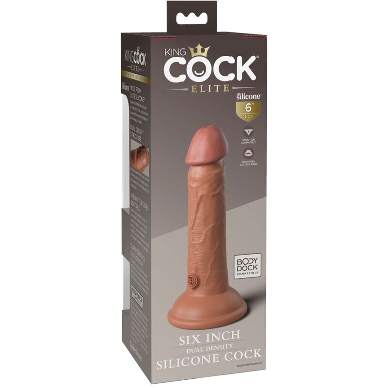 KING COCK - Elite Realistisk Silikondildo Karamell 15,2 cm