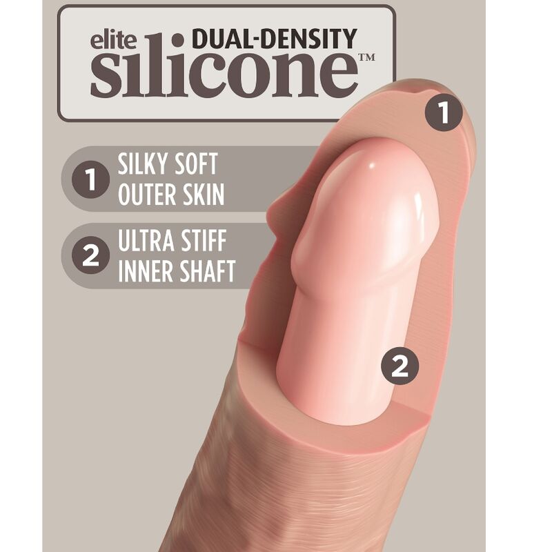 KING COCK - Elite Realistisk Silikondildo 15,2 cm