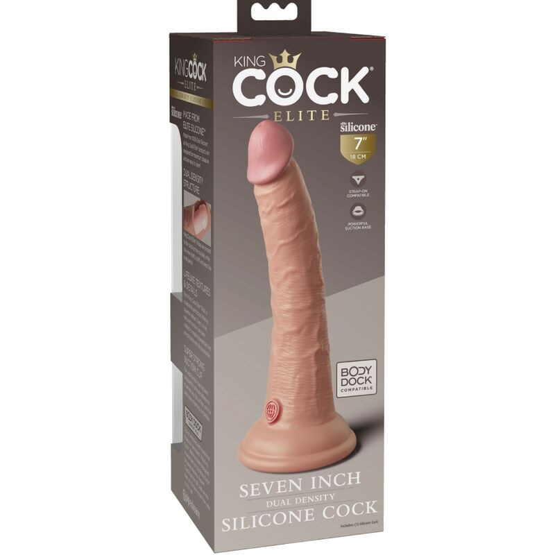 KING COCK - Elite Realistisk Silikondildo 17,8 cm