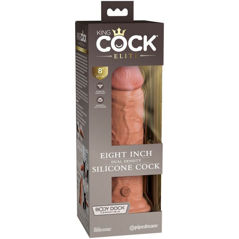 KING COCK - Elite Realistisk Silikondildo Karamell 20,3 cm