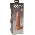 KING COCK - Elite Vibrerende Realistisk Silikondildo Karamell 15,2 cm