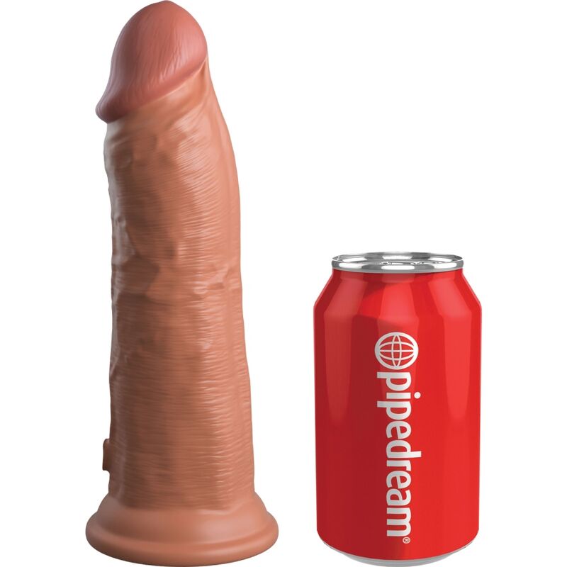 KING COCK - Elite Vibrerende Realistisk Silikondildo Karamell 20,3 cm
