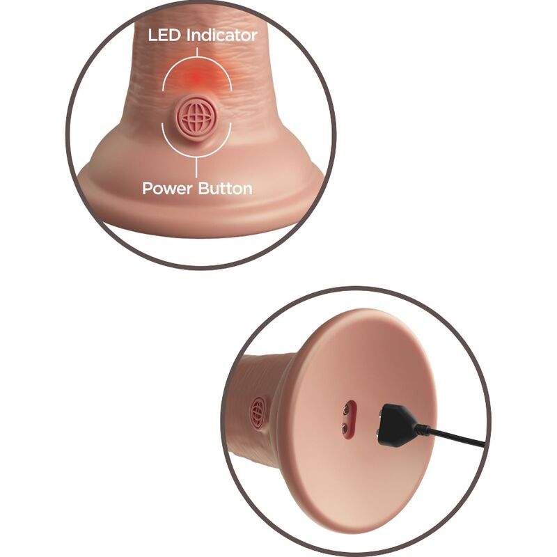 KING COCK - Elite Vibrerende Realistisk Silikondildo 20,3 cm