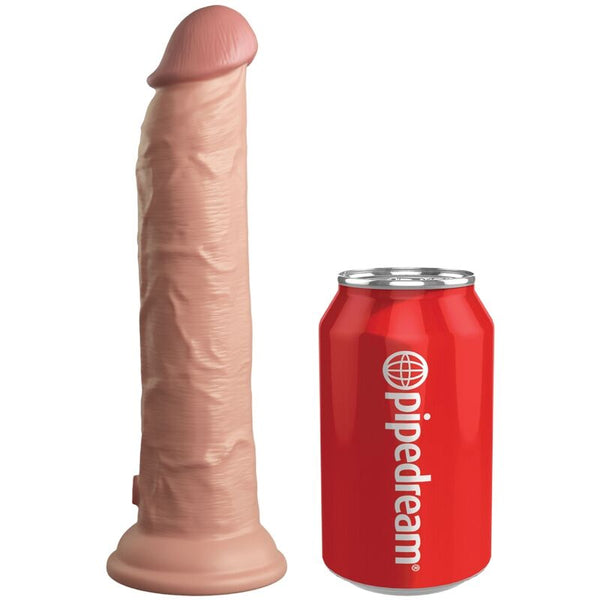 KING COCK - Elite Vibrerende Realistisk Silikondildo med Fjernkontroll 22,9 cm