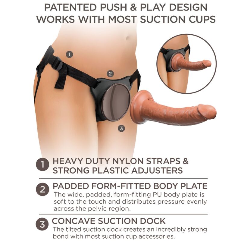 KING COCK - Strap-on-sett 17,8 cm