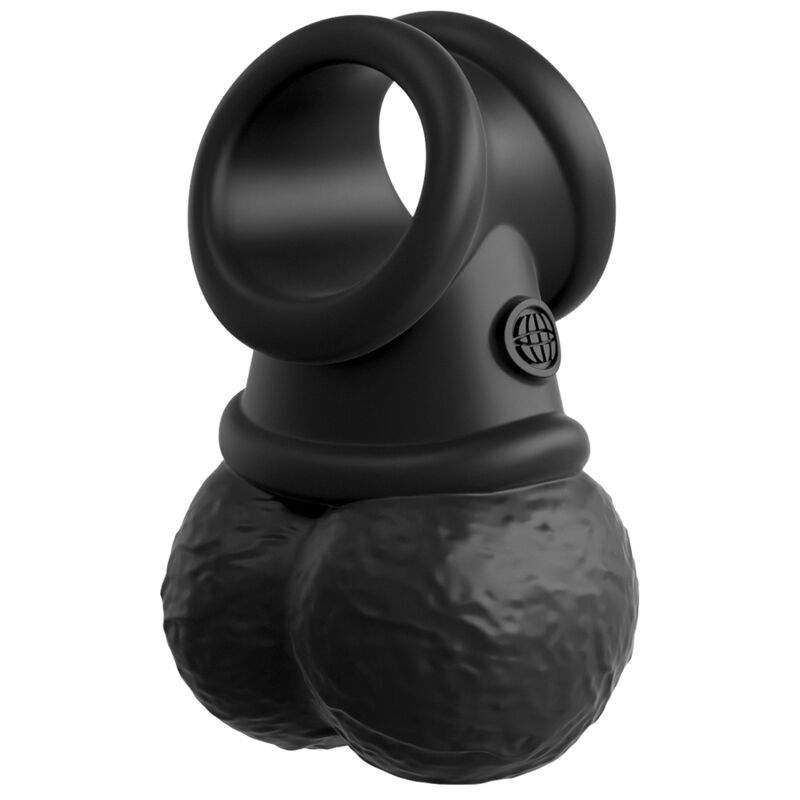 KING COCK - Elite Deluxe Justerbart Seletøysett med Testikkelring og Dildo 20,3 cm