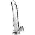 KING COCK - Clear Realistisk Dildo med Baller Transparent 24,8 cm
