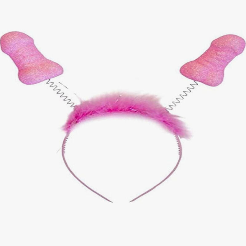 DIABLO PICANTE - Glitter-antenner med fløyte Rosa 6-pakning