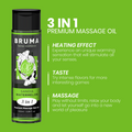 BRUMA - Premium varmende massasjeolje 3-i-1 Vannmelon 100 ml