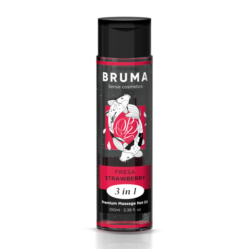 BRUMA - Premium varmende massasjeolje Jordbær 3-i-1 100 ml