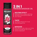 BRUMA - Premium varmende massasjeolje Jordbær 3-i-1 100 ml