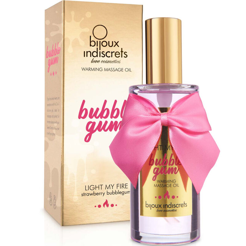 BIJOUX - Indiscrets Light My Fire massasjeolje med varmeeffekt Tyggegummi