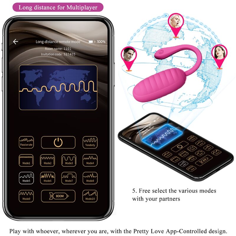 PRETTY LOVE - Catalina App-styrt Vibrerende Egg