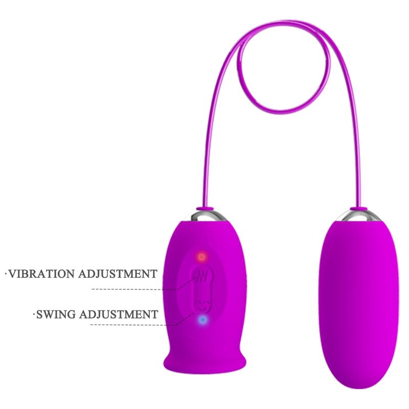 PRETTY LOVE - Daisy Dual Egg Vibrerende egg med slikketunge