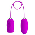 PRETTY LOVE - Daisy Dual Egg Vibrerende egg med slikketunge