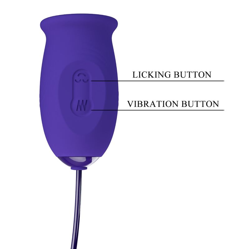 PRETTY LOVE - Daisy Vibrator med Slikkefunksjon