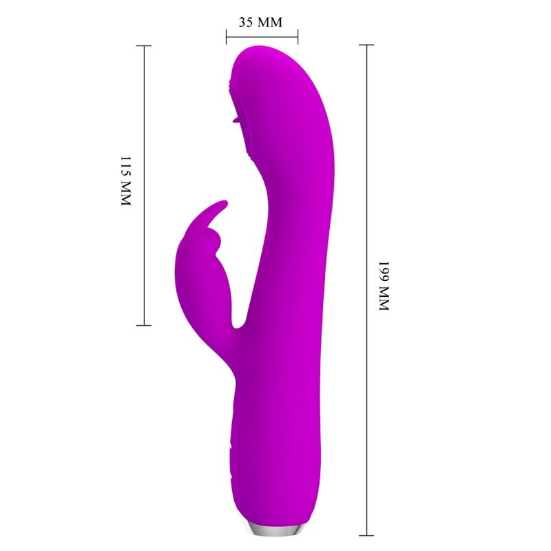 PRETTY LOVE - Rachel Oppladbar Slikkevibrator med Sugekopp