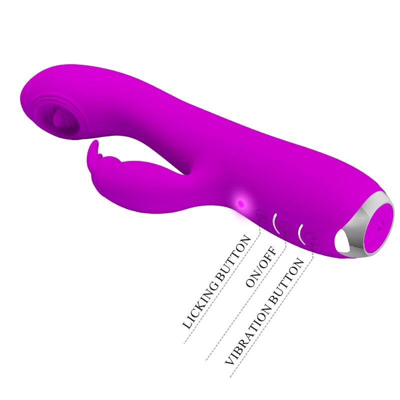 PRETTY LOVE - Rachel Oppladbar Slikkevibrator med Sugekopp