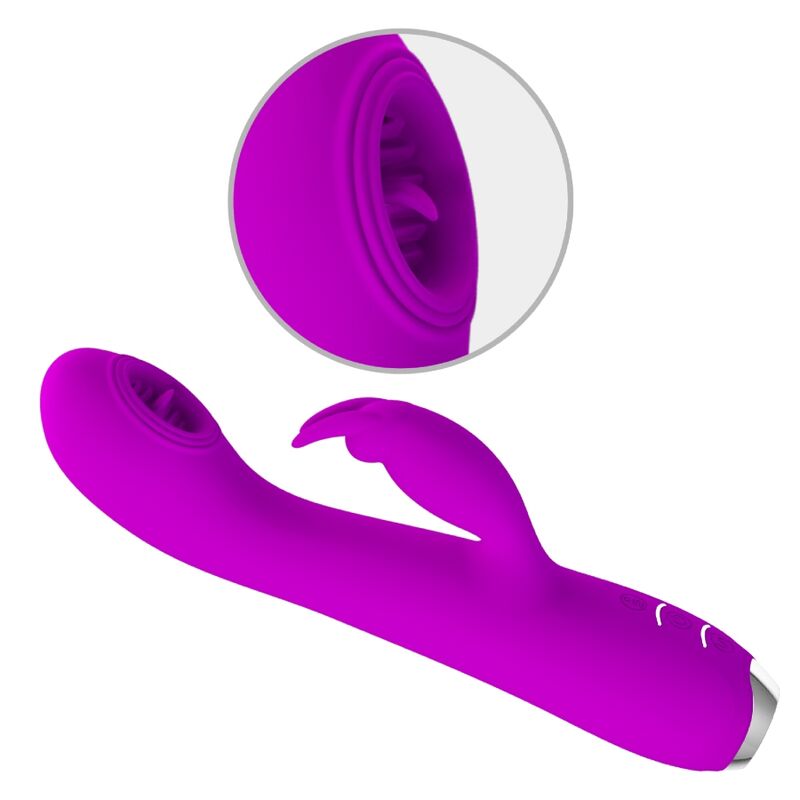 PRETTY LOVE - Rachel Oppladbar Slikkevibrator med Sugekopp