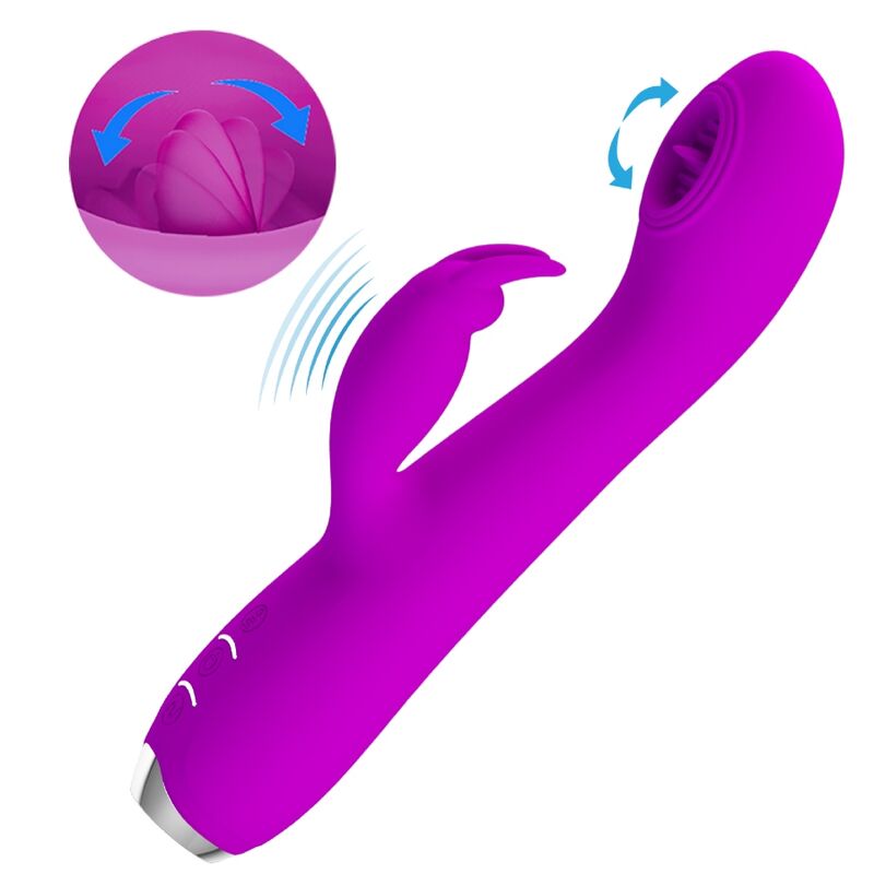 PRETTY LOVE - Rachel Oppladbar Slikkevibrator med Sugekopp